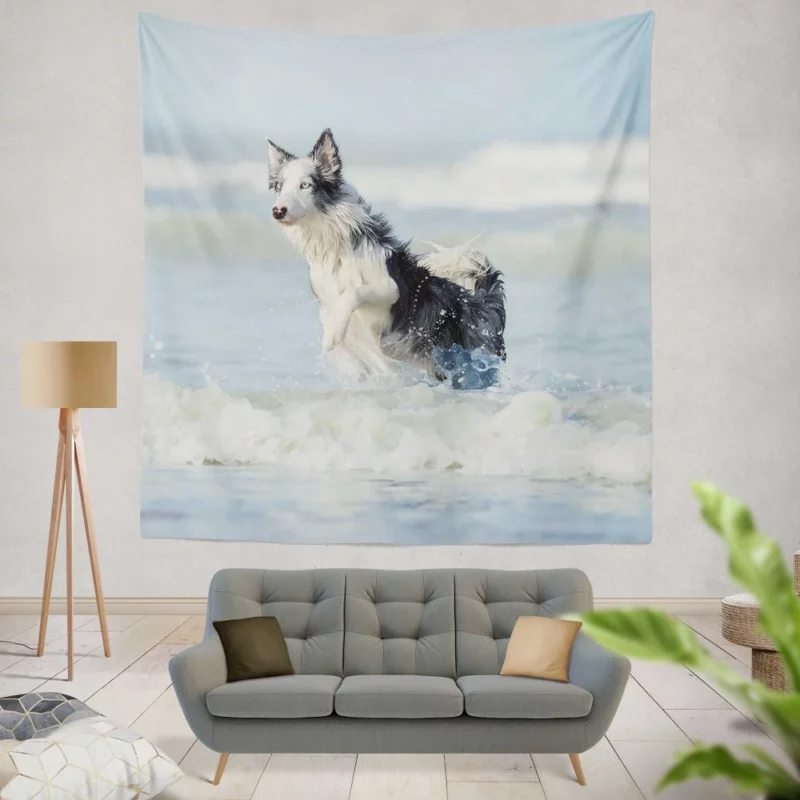 Dog Ocean Adventure Canine Wanderlust Wall Hanging Tapestry