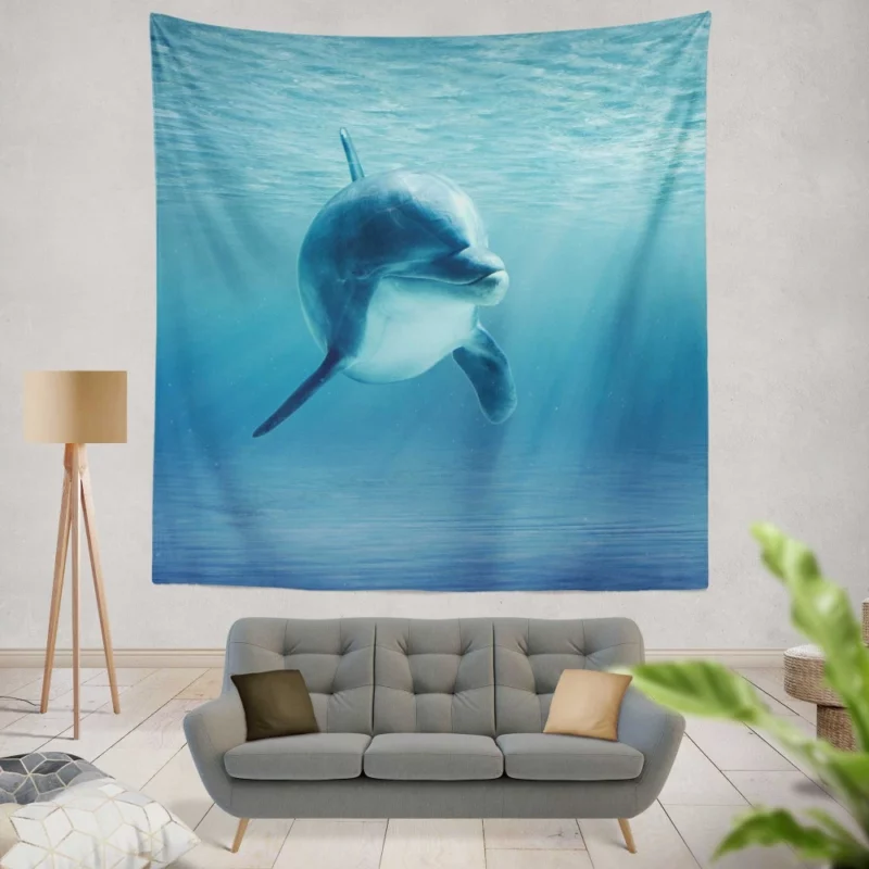 Dolphin Sunbeam Dance Ocean Delight Wall Hanging Tapestry