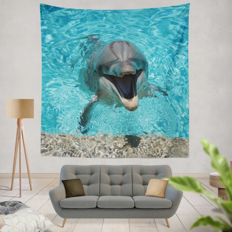 Dolphins Dance Ocean Harmony Wall Hanging Tapestry