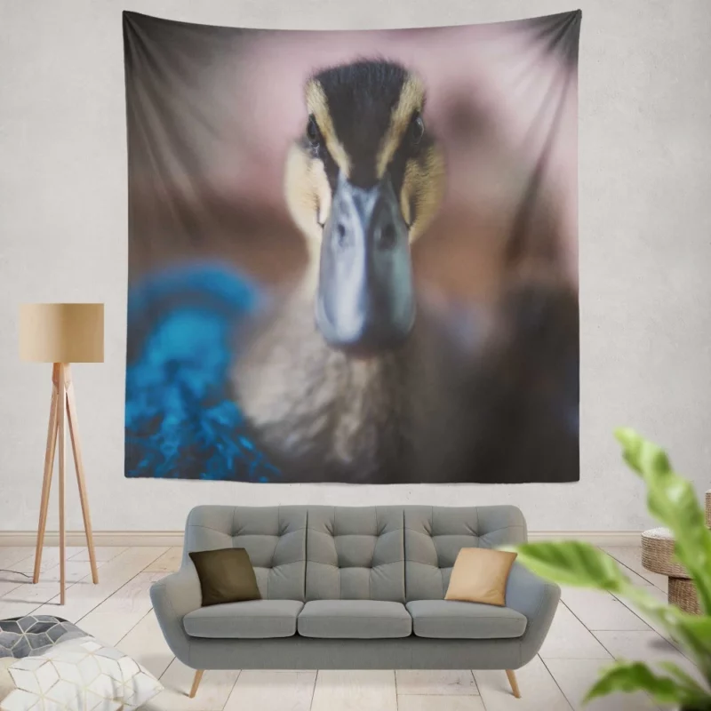 Duck Curious Stare Quacking Observer Wall Hanging Tapestry