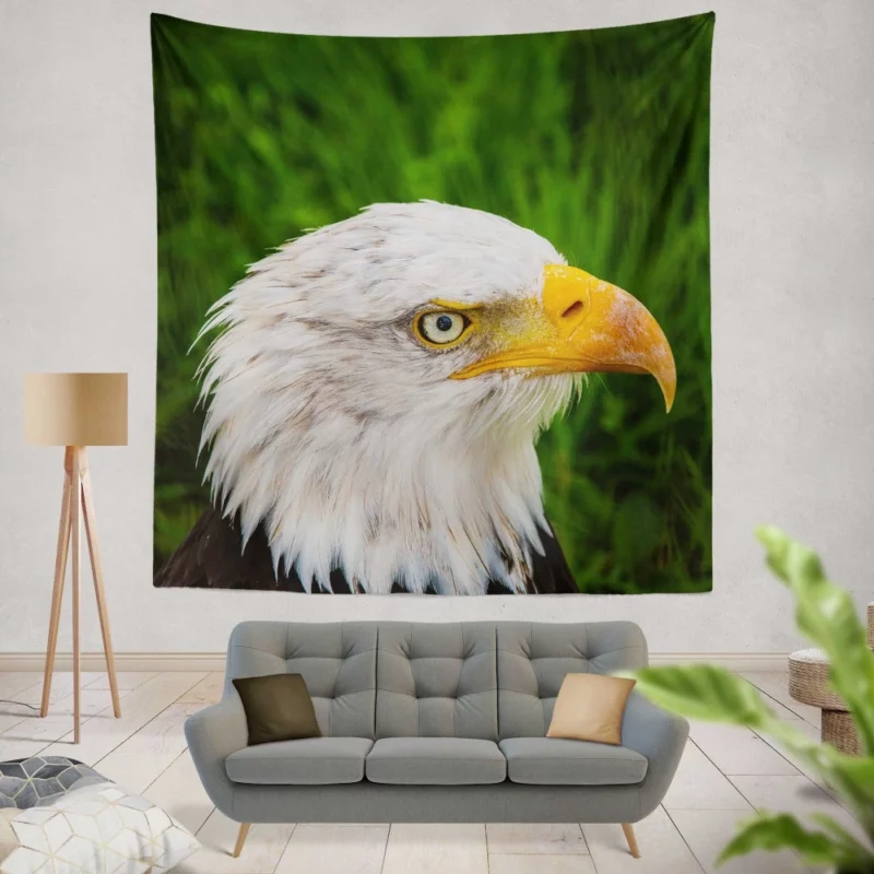 Eagle Close-Up Majesty Gaze of the Wild Wall Hanging Tapestry