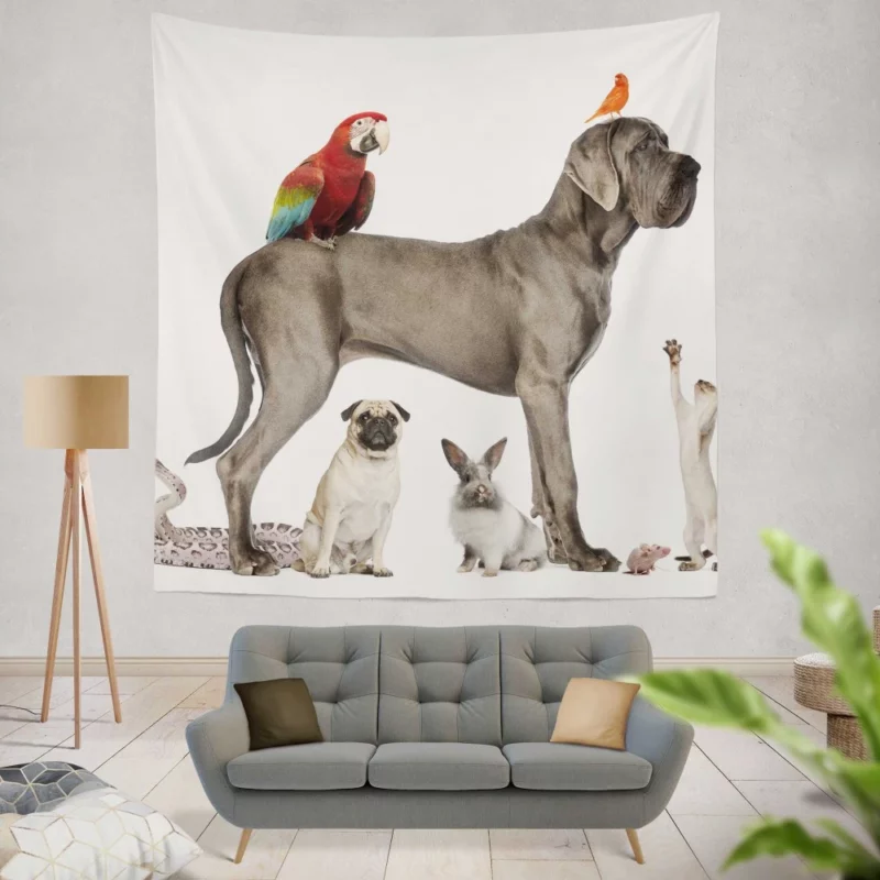 Eclectic Pets Collection Furry Family Wall Hanging Tapestry