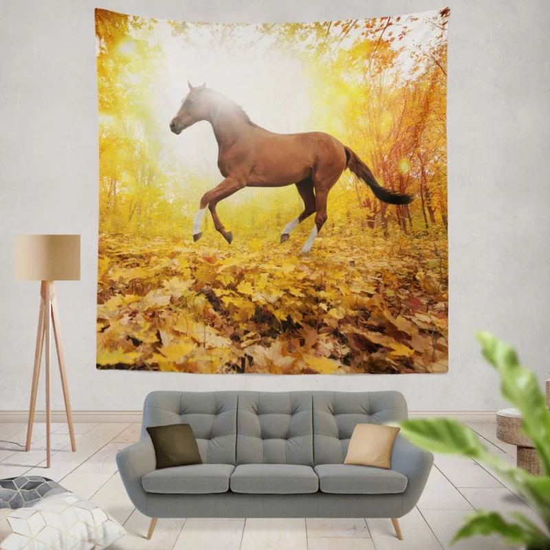 Elegance in Equine Majestic Horse Grace Wall Hanging Tapestry