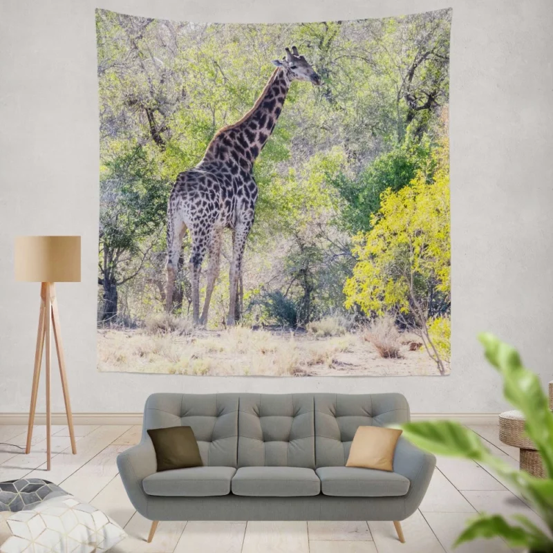 Elegant Giraffe Graceful Stance Wall Hanging Tapestry