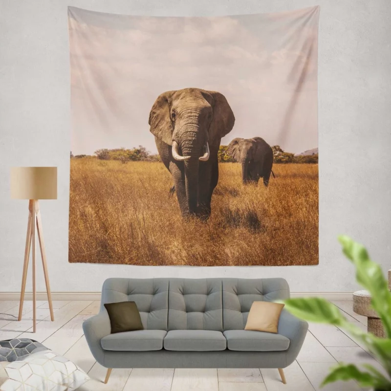 Elephant Wild Wall Hanging Tapestry