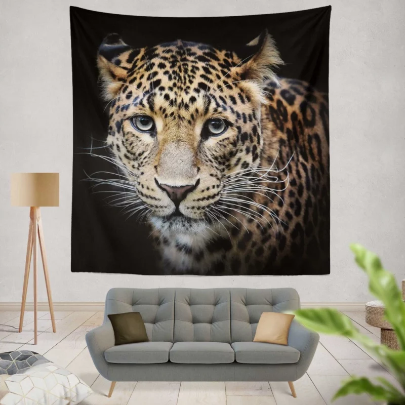 Enigmatic Leopard Presence Wall Hanging Tapestry