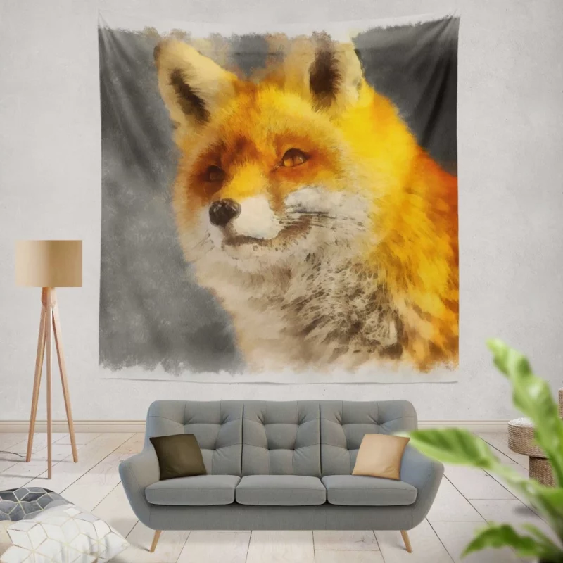 Enigmatic Lynx Stare Wilderness Beauty Wall Hanging Tapestry