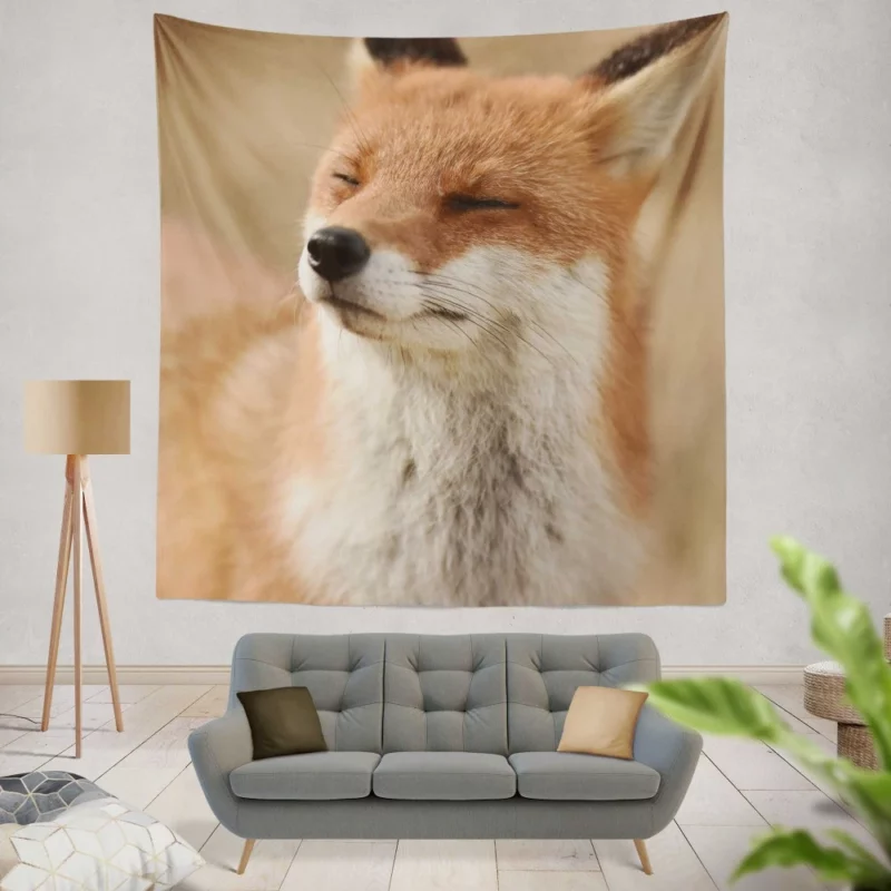 Enigmatic Stare Fox Charm Wall Hanging Tapestry