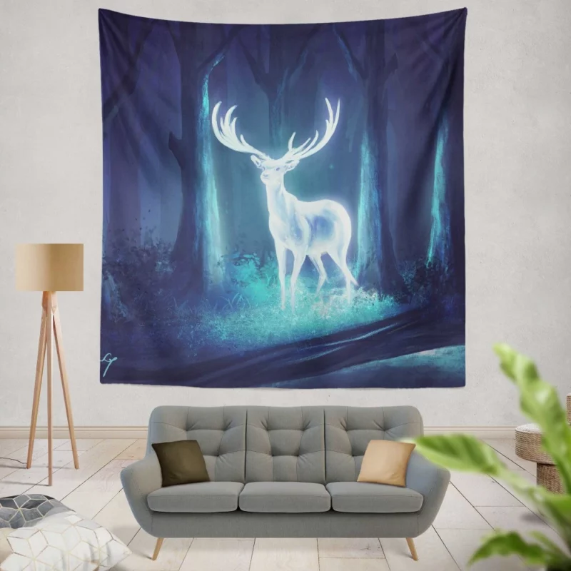 Expecto Patronum Mystic Guardian Deer Wall Hanging Tapestry