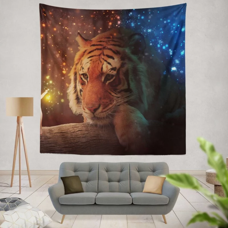 Fantasy Tiger Mystic Power Wall Hanging Tapestry