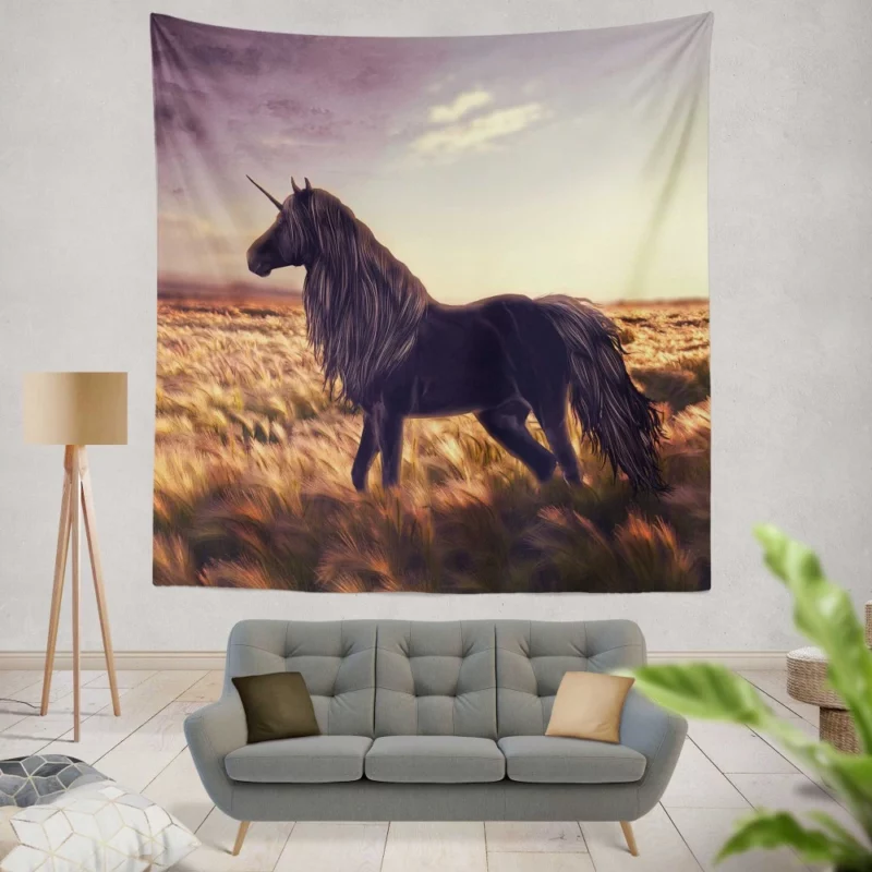 Fantasy Unicorn Enchanted Wonder Wall Hanging Tapestry