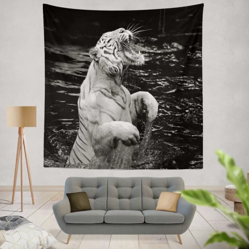 Fearsome Tiger Presence Wall Hanging Tapestry