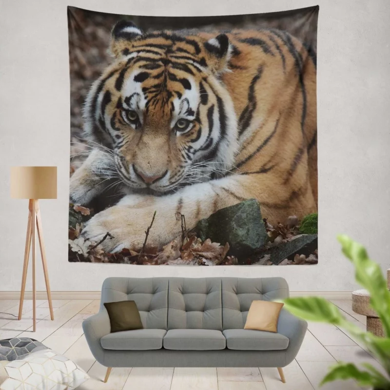 Fierce Grace Tiger Magnificent Wall Hanging Tapestry