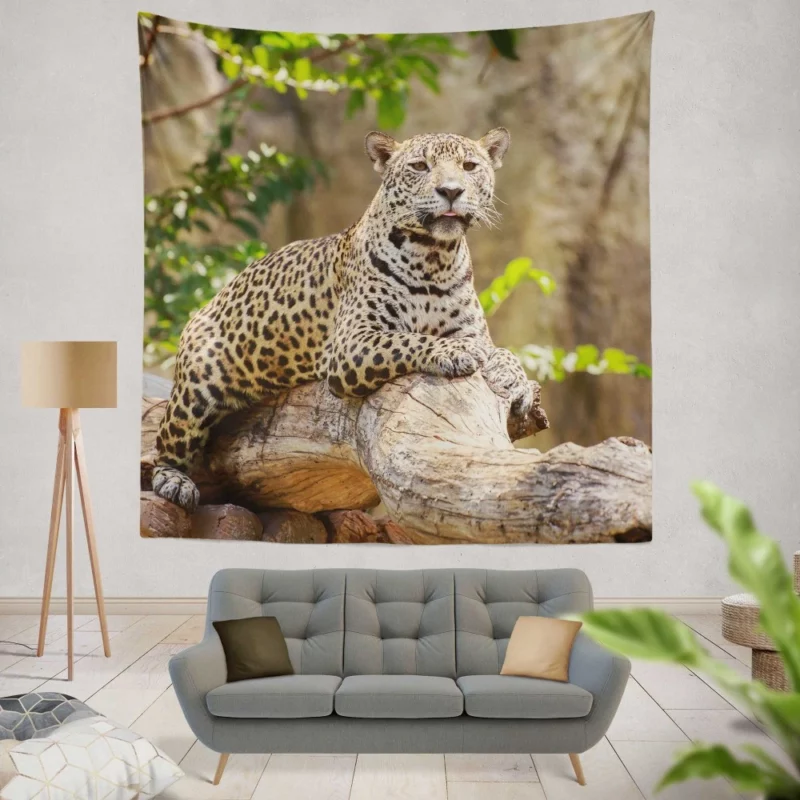 Fierce Leopard Wild Wall Hanging Tapestry