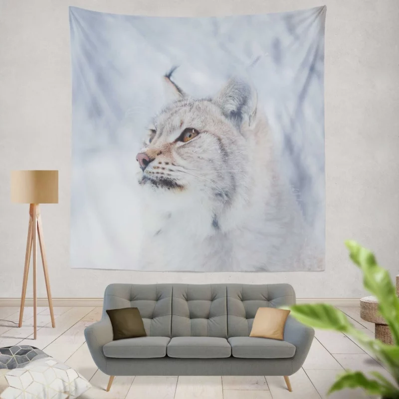 Fierce Wilderness Stance Lynx Wall Hanging Tapestry