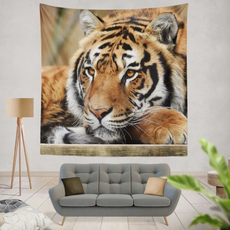 Fierce Wilderness Tiger Dominance Wall Hanging Tapestry