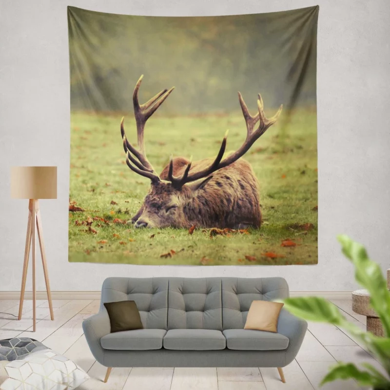 Forest Majesty Majestic Deer Presence Wall Hanging Tapestry