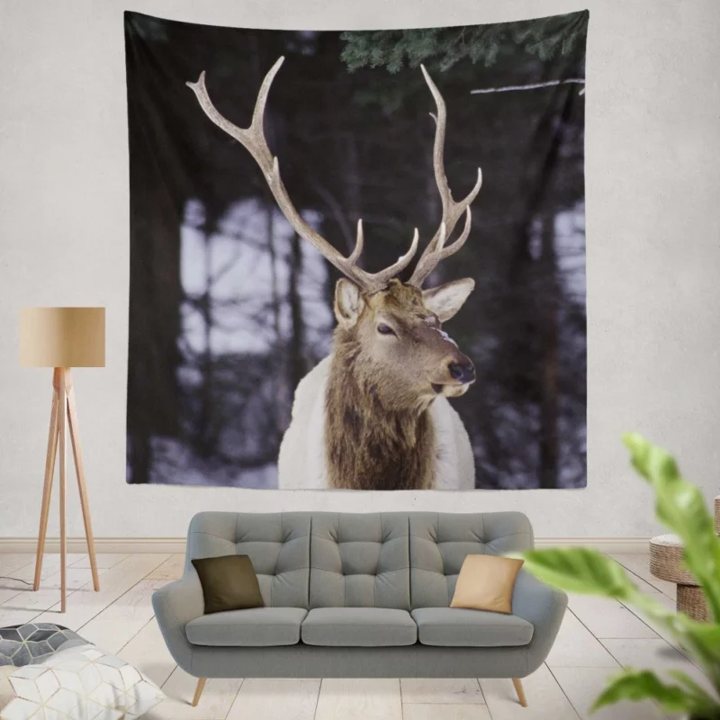 Forest Nobility Majestic Deer Wall Hanging Tapestry