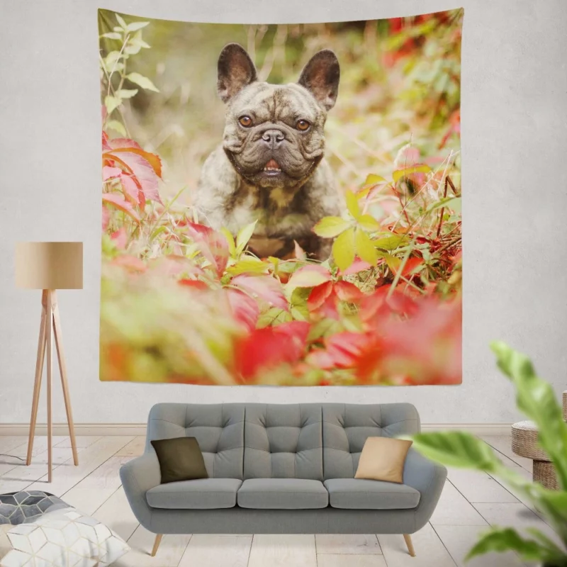 French Bulldog Charming Persona Endearing Grace Wall Hanging Tapestry