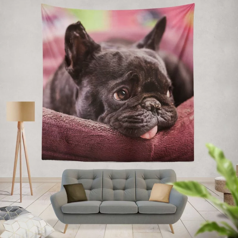 French Bulldog Restful Moments Muzzle Comfort Wall Hanging Tapestry