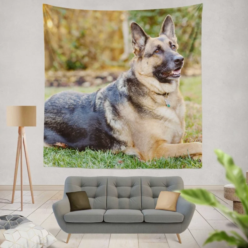 German Shepherd Canine Excellence Wall Hanging Tapestry