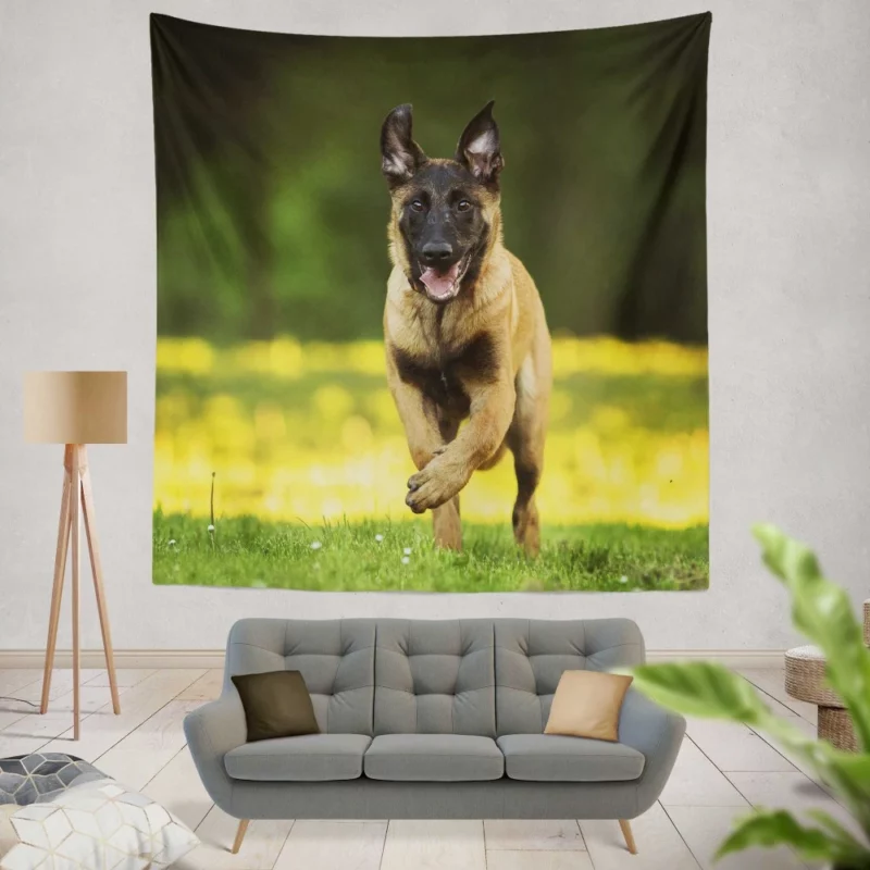 German Shepherd Depth of Field Essence Wall Hanging Tapestry