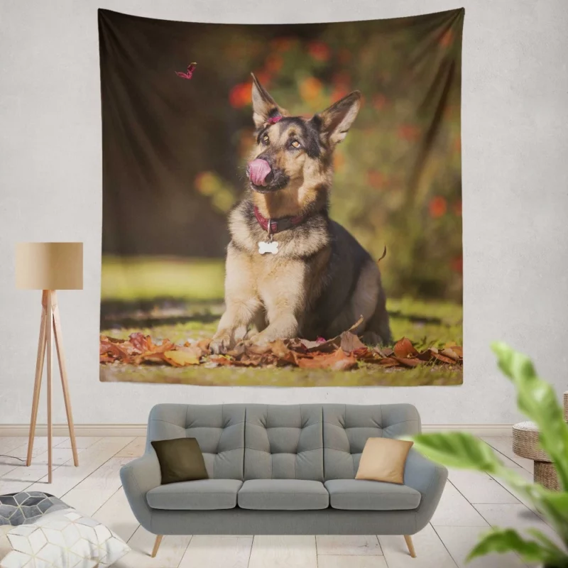 German Shepherd Excellence Wall Hanging Tapestry