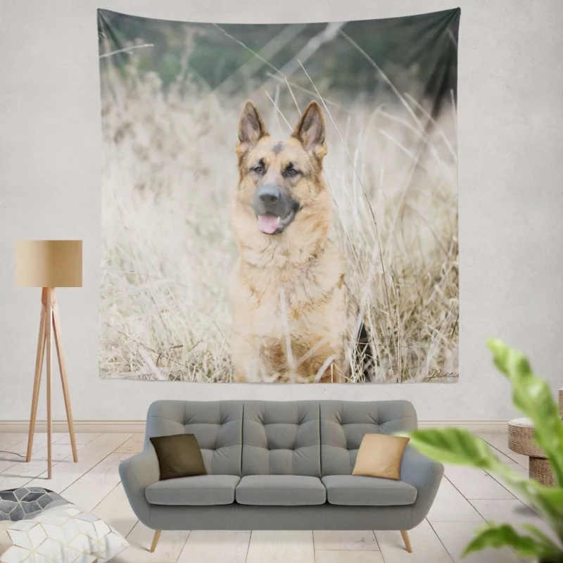 German Shepherd Majestic Wall Hanging Tapestry