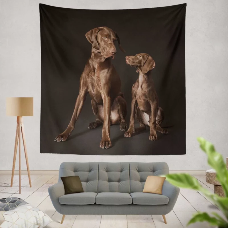 German Shorthaired Pointer Puppy Playful Charm Wall Hanging Tapestry