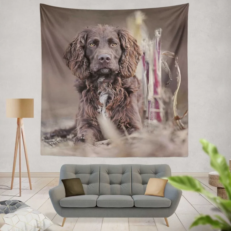 German Spaniel Curious Gaze Wall Hanging Tapestry