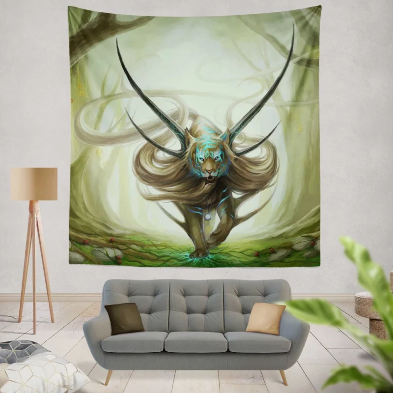 God of Evanescence Tiger Sovereignty Wall Hanging Tapestry