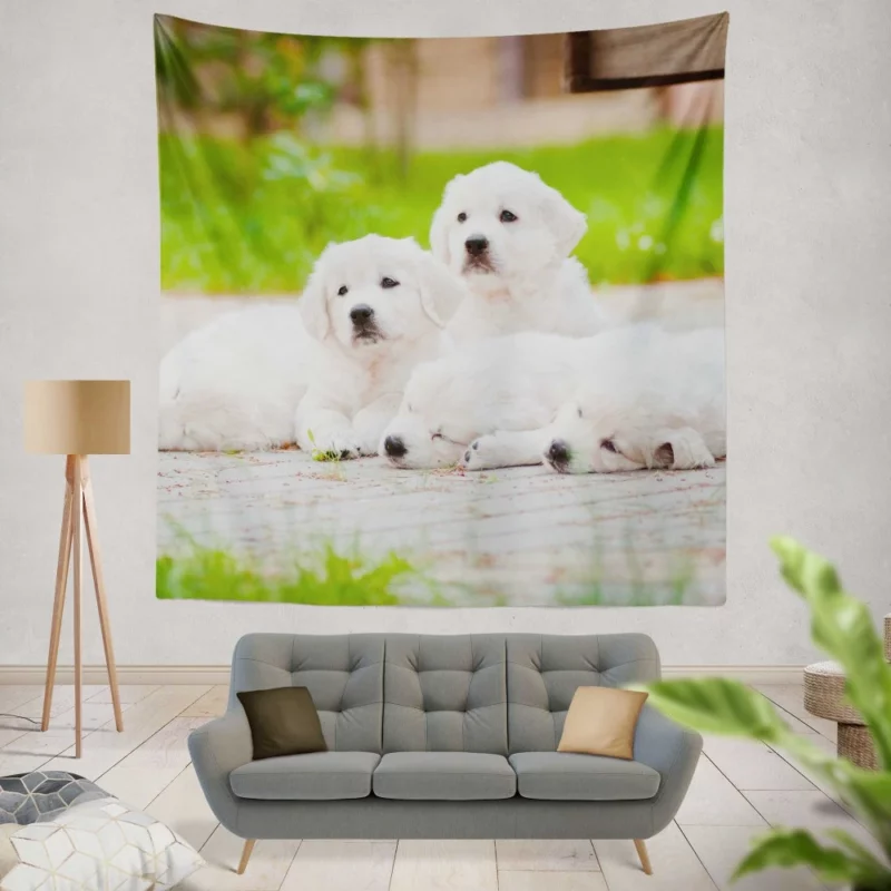 Golden Pug Puppy Cuteness Overload Wall Hanging Tapestry