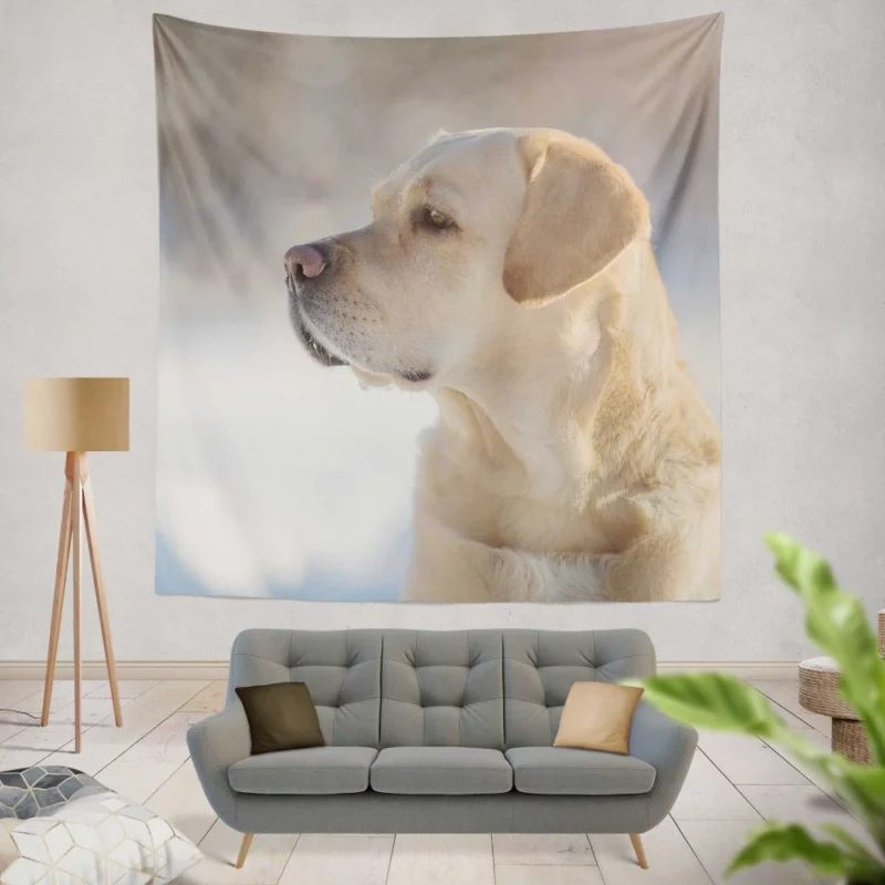 Golden Retriever Loyal Gaze Canine Love Wall Hanging Tapestry