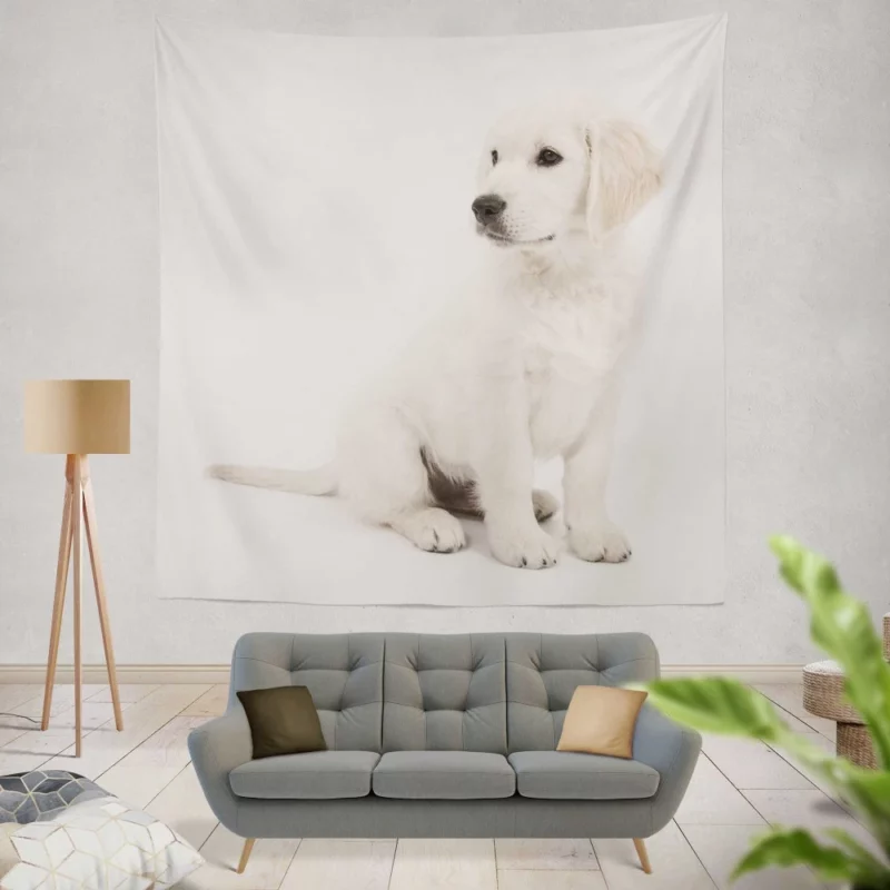 Golden Retriever Playful Presence Wall Hanging Tapestry