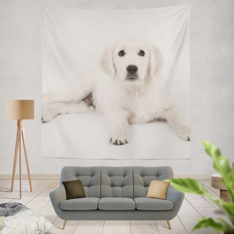 Golden Retriever Pup Delight Wall Hanging Tapestry