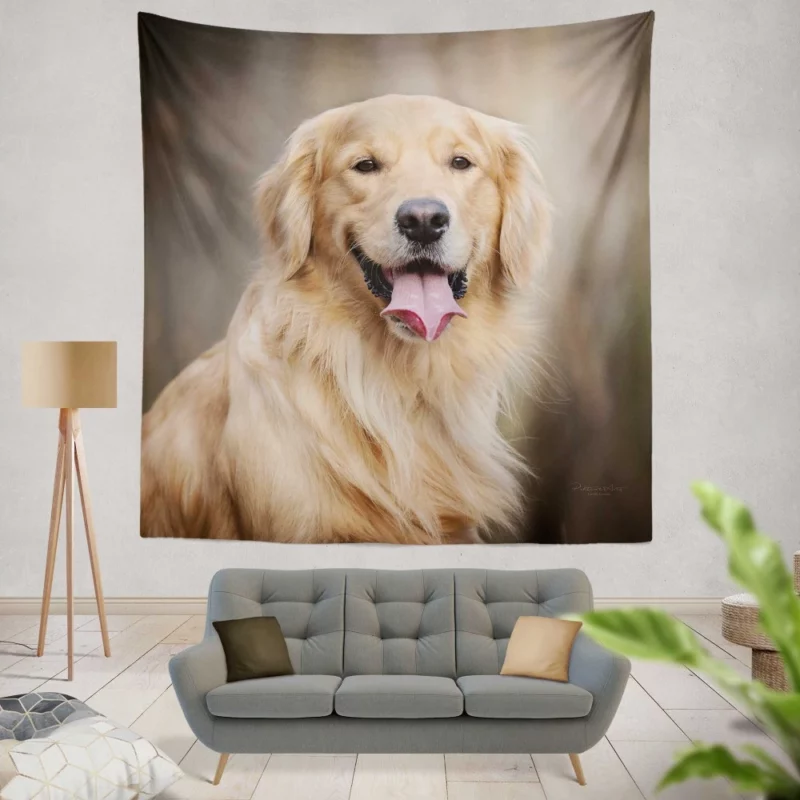 Golden Retriever Wholesome Essence Wall Hanging Tapestry