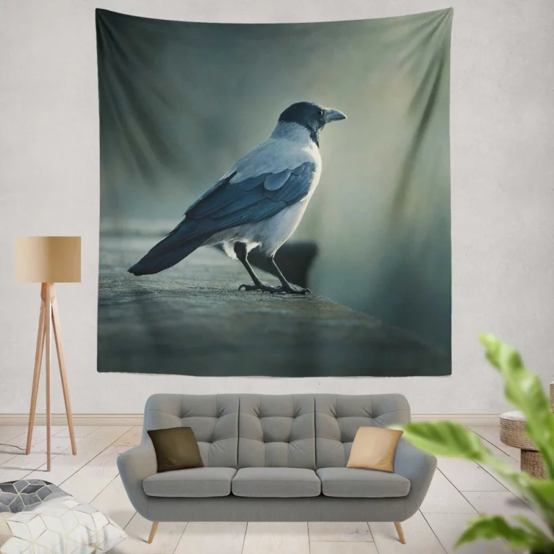 Graceful Bird in Natural Habitat Wall Hanging Tapestry