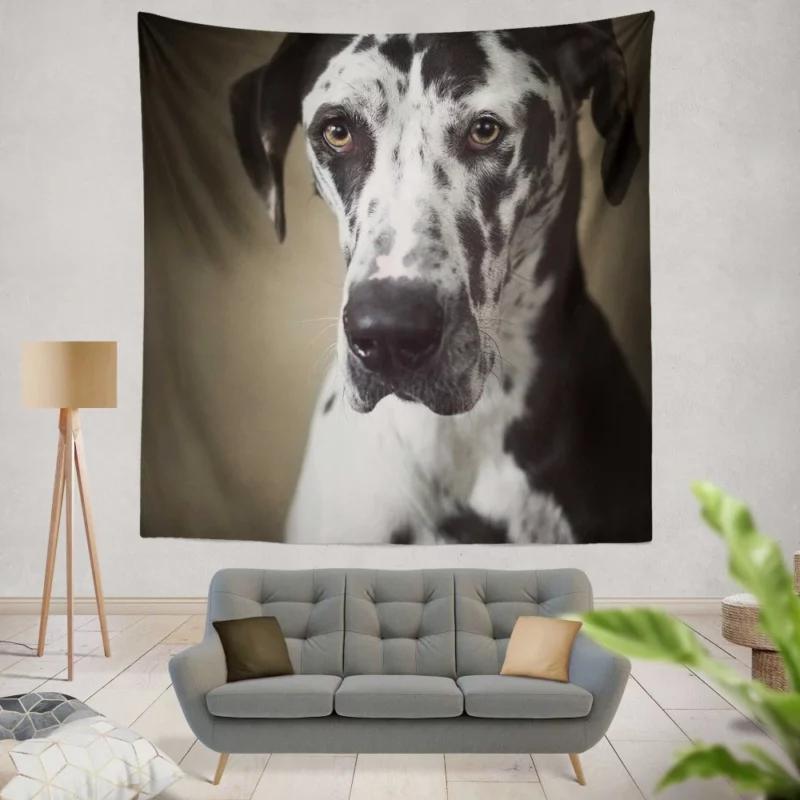 Great Dane Majestic Gaze Canine Dominance Wall Hanging Tapestry