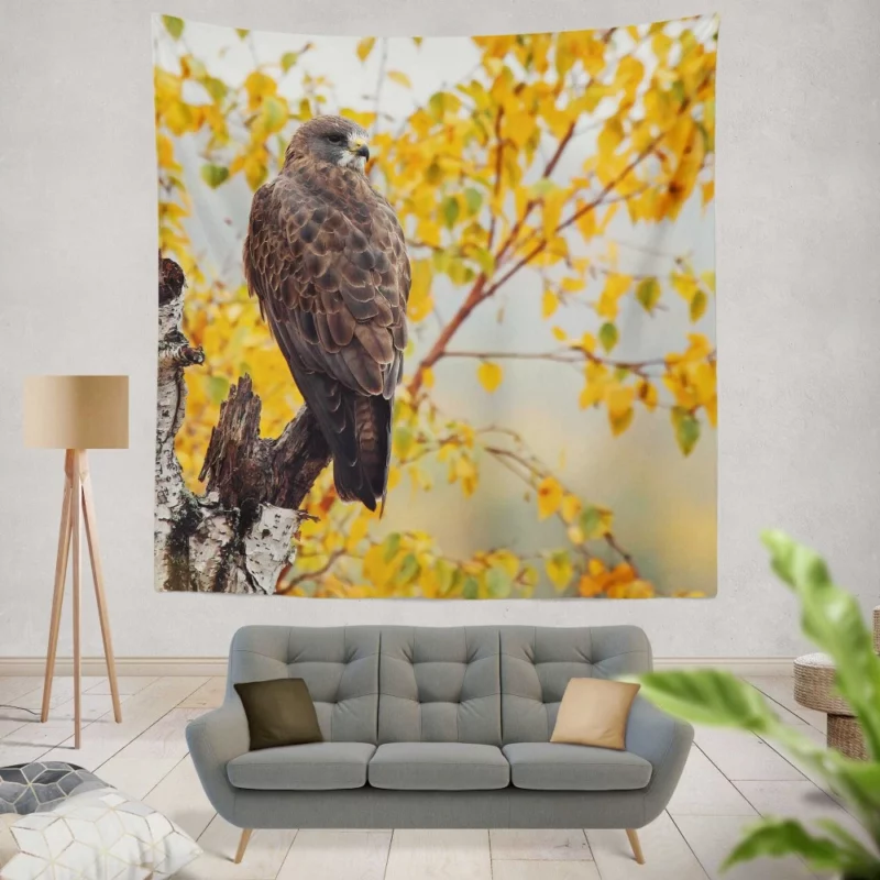 Hawk Aerial Prowess Sky Hunter Wall Hanging Tapestry