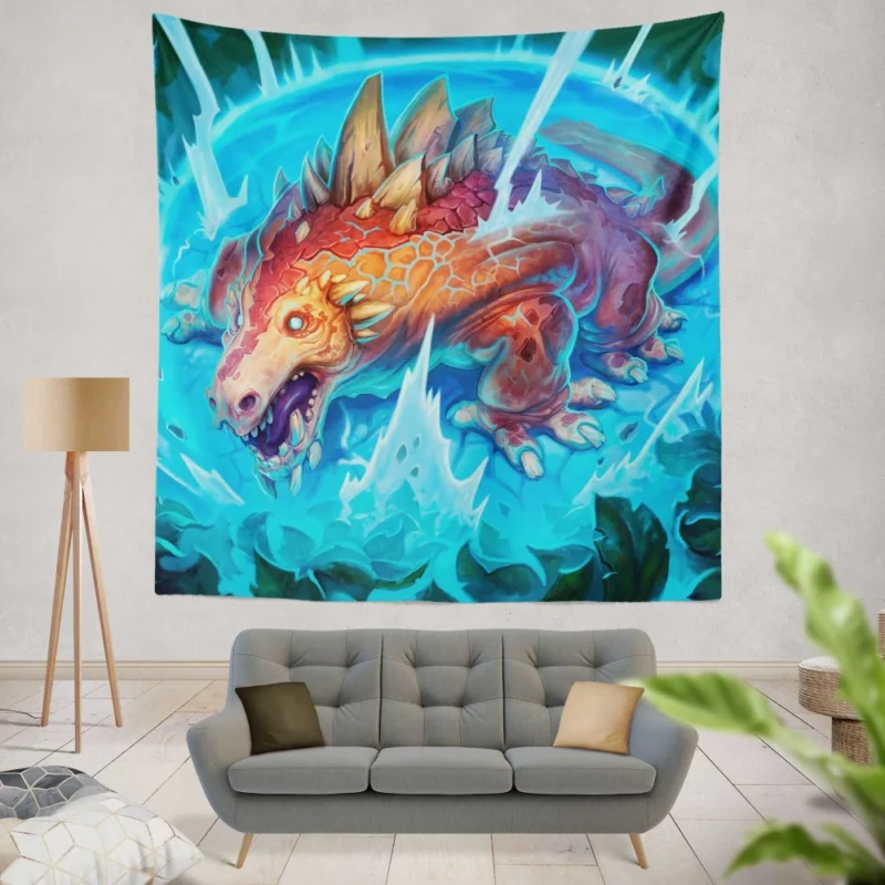 Hearthstone Dinosaur Challenge Epic Feats Wall Hanging Tapestry