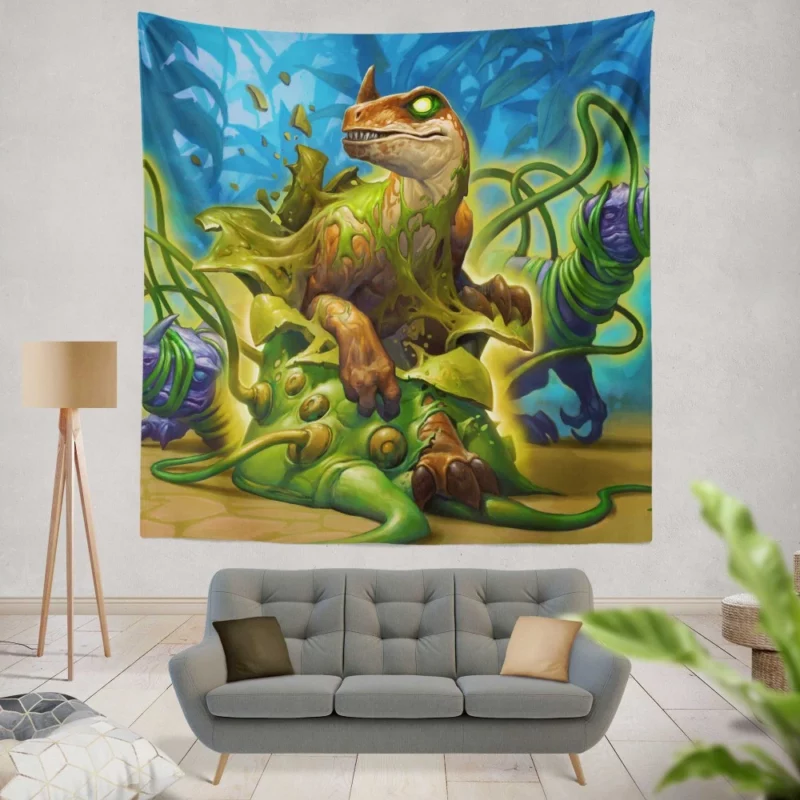 Hearthstone Dinosaur Mythical Quest Wall Hanging Tapestry