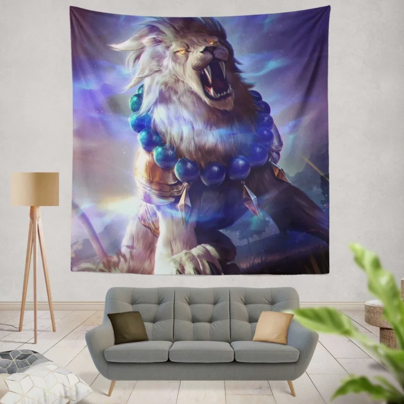 Heroes of Newerth Lion Courageous Roar Wall Hanging Tapestry