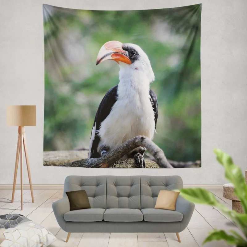 Hornbill Beak Charm Avian Wonder Wall Hanging Tapestry