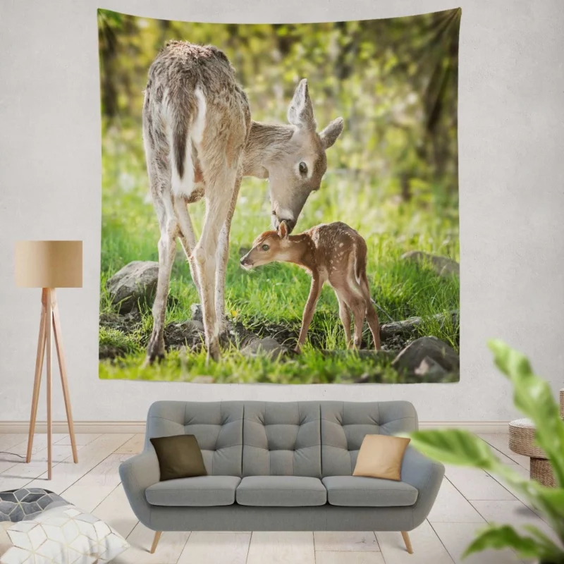 Innocence Baby Deer Wall Hanging Tapestry