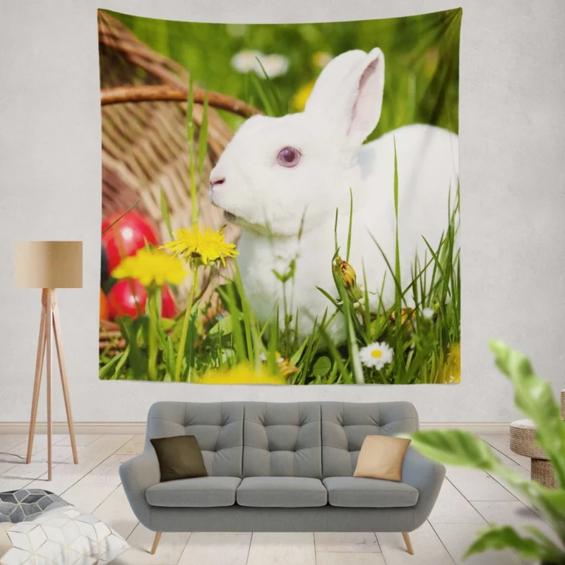 Innocence Play Rabbit Whisker Dance Wall Hanging Tapestry