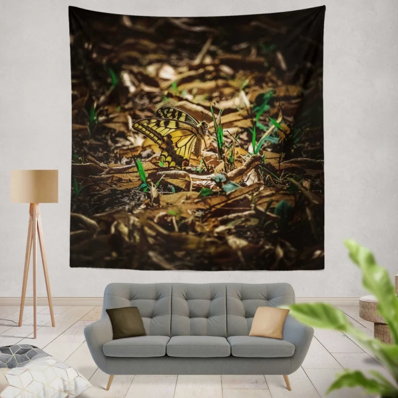 Intricate Details Butterfly Macro Wall Hanging Tapestry