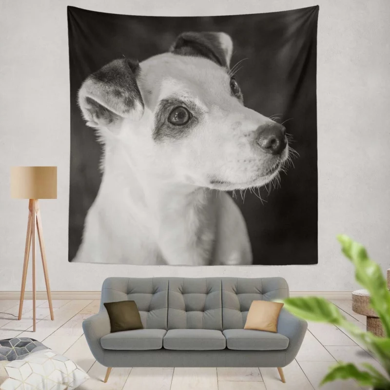 Jack Russell Terrier Energetic Spirit Wall Hanging Tapestry