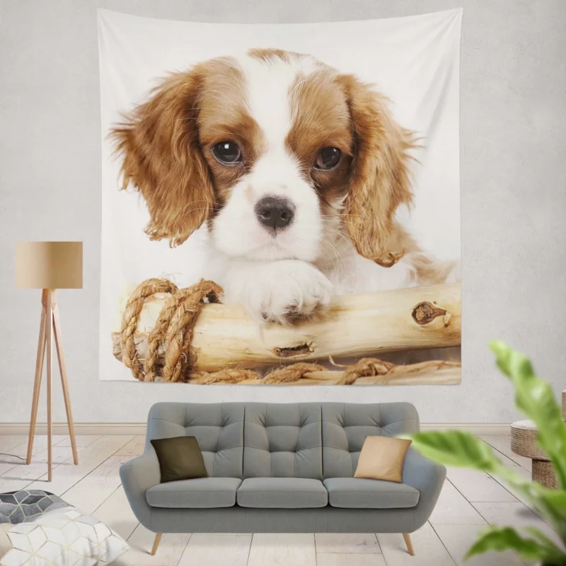 King Charles Spaniel Innocent Charm Wall Hanging Tapestry