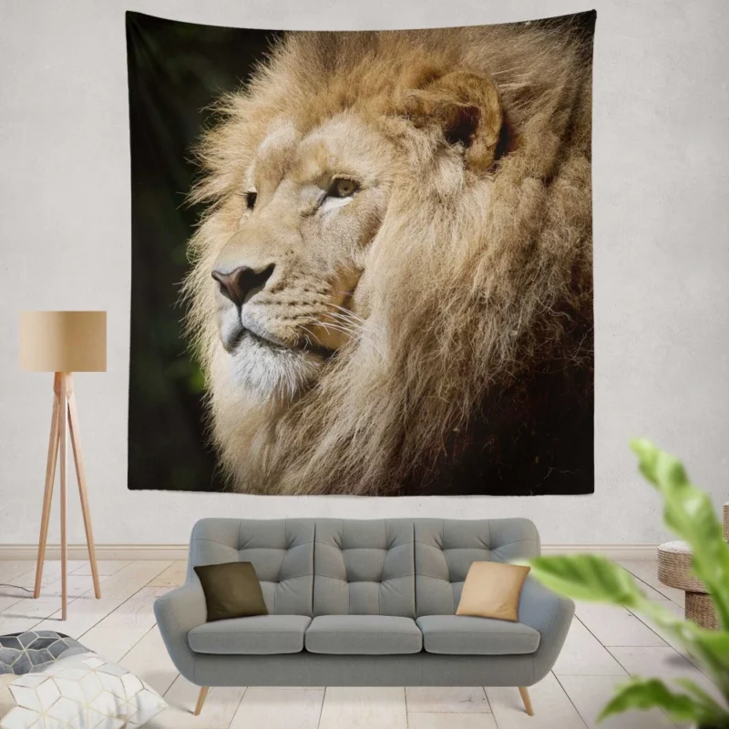 Kingly Majesty Lion Stance Wall Hanging Tapestry