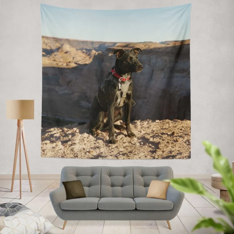 Labrador Joyful Barking in Nature Wall Hanging Tapestry